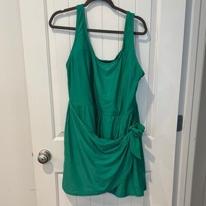 Green Old Navy Matte-tie Swim Dress